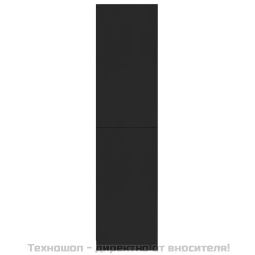 Гардероб, черен, 100x50x200 см, инженерно дърво