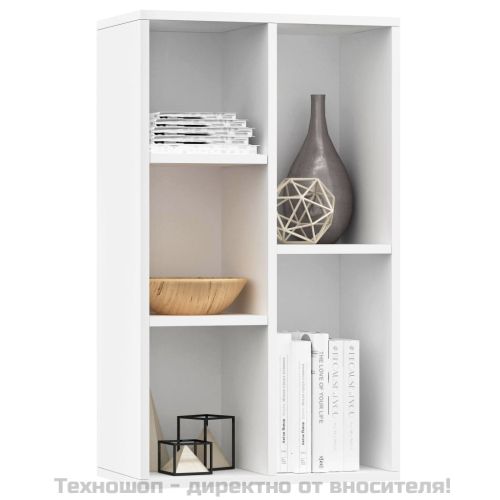 Библиотека/бюфет, бяла, 50x25x80 см, инженерно дърво