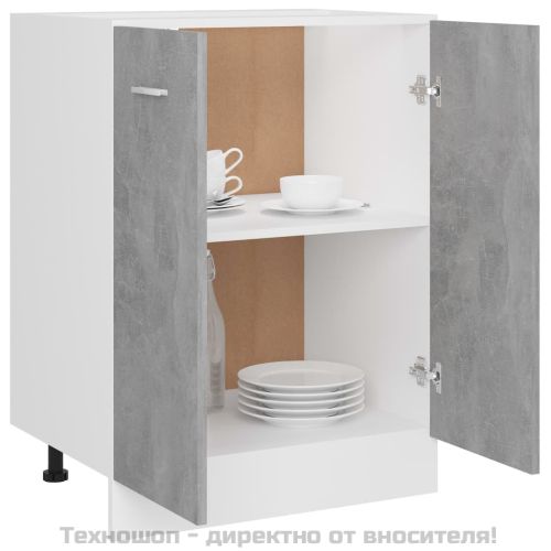 Долен шкаф "Lyon", сив, 60x46x81,5 см, инженерно дърво