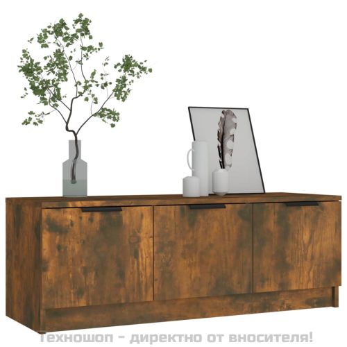 ТВ шкаф, Опушен дъб, 102x35x36,5 см, инженерно дърво