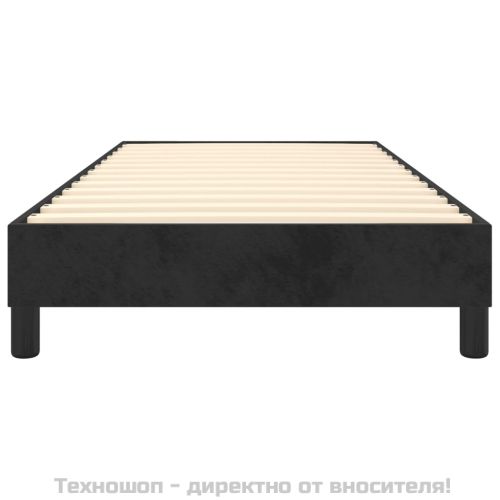 Рамка за легло с пружини черна 90x190 см, кадифе