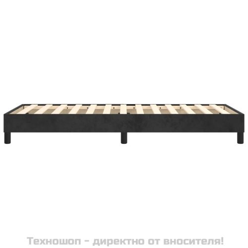 Рамка за легло с пружини черна 90x190 см, кадифе