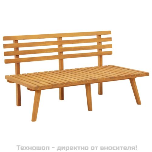 Градинска пейка с възглавници, 115 см, акациево дърво масив