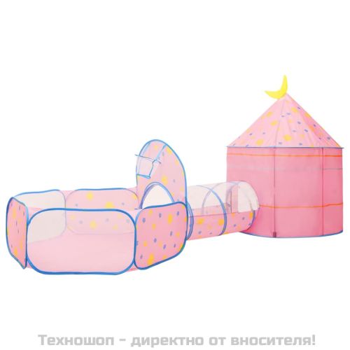 Детска палатка за игра, розова, 301x120x128 см