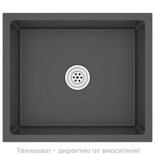 Ръчно изработена кухненска мивка, черна, неръждаема стомана