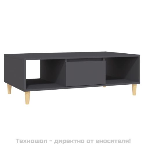 Маса за кафе, сива, 103,5x60x35 см, инженерно дърво