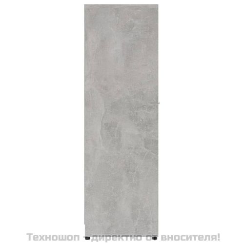 Шкаф за баня, бетонно сиво, 30x30x95 см, инженерно дърво
