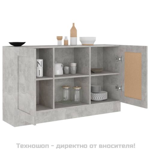 Бюфет, бетонно сив, 120x30,5x70 см, ПДЧ