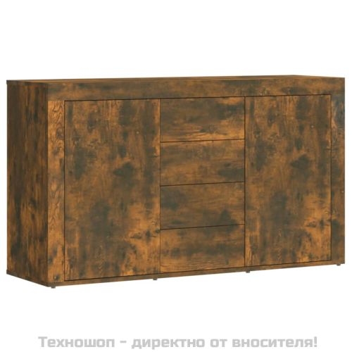Сайдборд, опушен дъб, 120x36x69 см, инженерно дърво