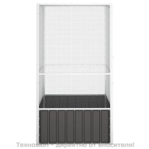 Клетка за птици антрацит 111x107x211,5 см поцинкована стомана