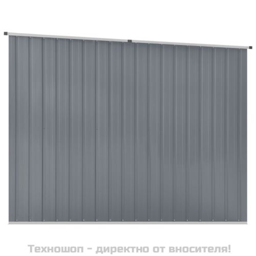 Градинска барака, сива, 195x198x159 см, поцинкована стомана