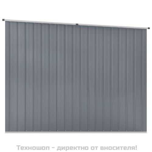 Градинска барака, сива, 195x198x159 см, поцинкована стомана