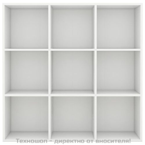 Библиотека, бяла, 98x29x97,5 см, инженерно дърво