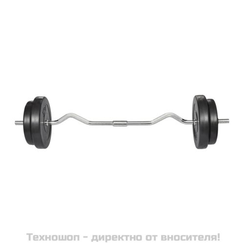 Извит лост за вдигане на тежести, 30 кг