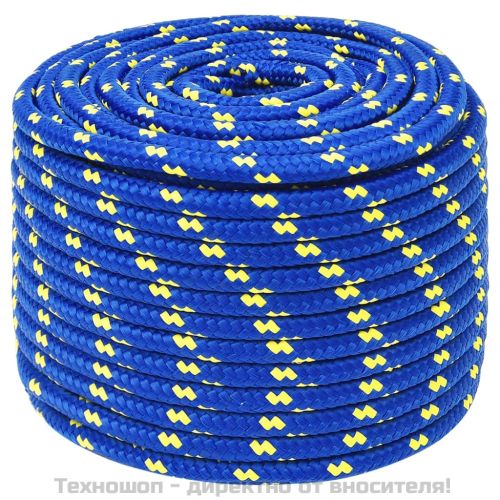 Въже за лодка синьо 12 мм 100 м полипропилен