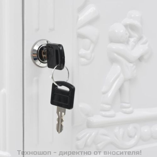 Алуминиева пощенска кутия на стойка винтидж неръждаема бяла