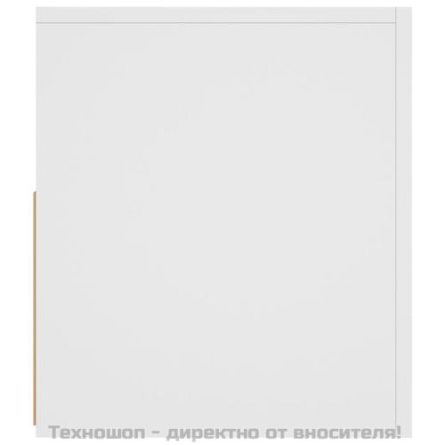 ТВ шкаф с LED осветление, бял, 120x35x40 см