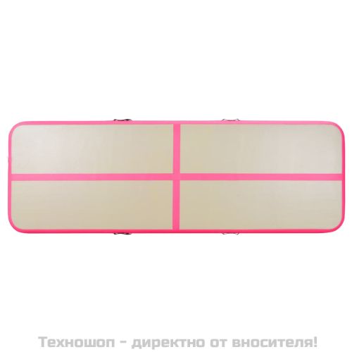 Надуваем дюшек за гимнастика с помпа, 300x100x10 см, PVC, розов