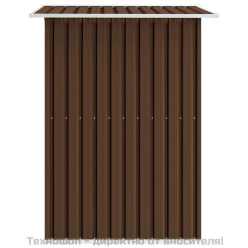 Градинска барака за съхранение, кафява, 204x132x186 см, стомана