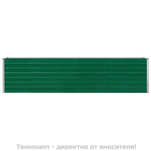 Повдигната леха, 320x40x77 см, поцинкована стомана, зелена