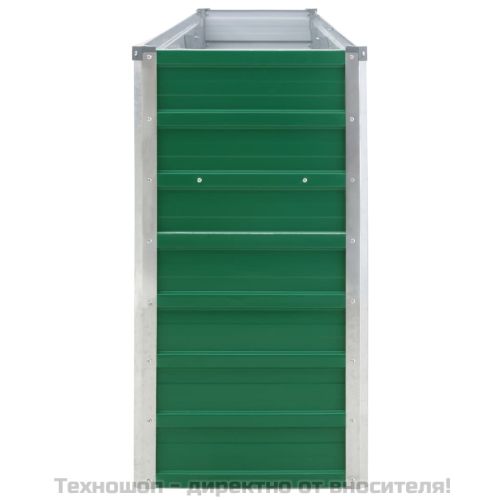Повдигната леха, 320x40x77 см, поцинкована стомана, зелена