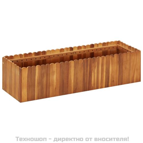 Градинска повдигната леха, 100x30x25 см, акациево дърво масив