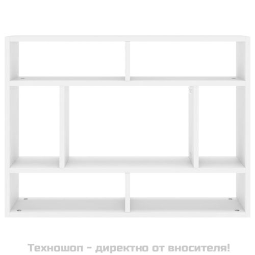Стенен рафт, бял, 75x16x55 см, инженерно дърво