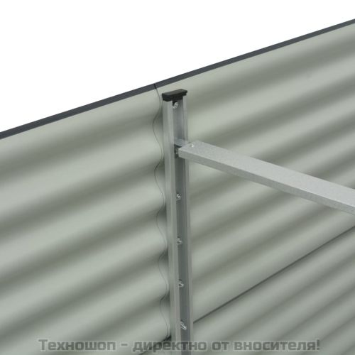 Градинска висока леха 240x80x81 см поцинкована стомана сива