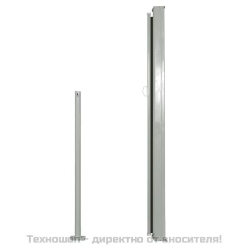 Прибираща се странична тента, 140х300 см, черна