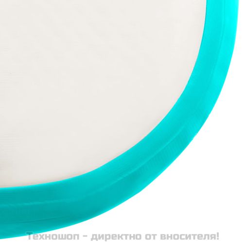 Надуваем дюшек за гимнастика с помпа, 400x100x15 см, PVC, зелен