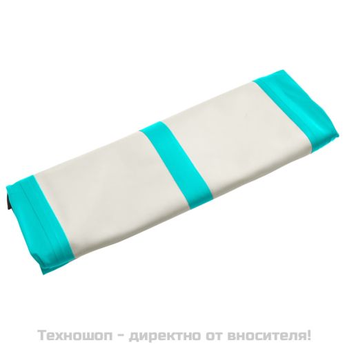 Надуваем дюшек за гимнастика с помпа, 400x100x15 см, PVC, зелен