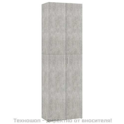 Офис шкаф, бетонно сив, 60x32x190 см, инженерно дърво