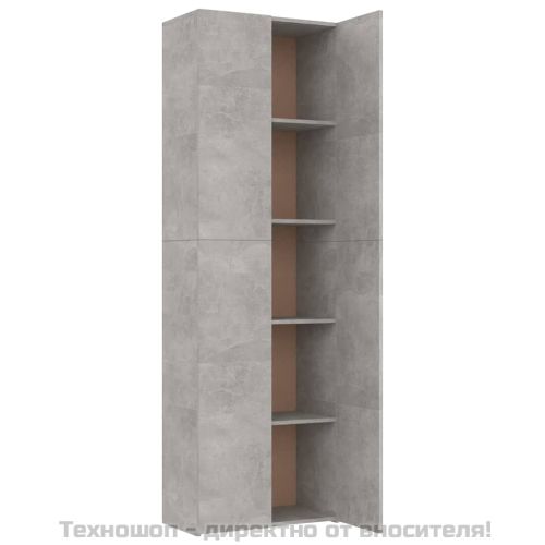 Офис шкаф, бетонно сив, 60x32x190 см, инженерно дърво