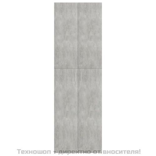 Офис шкаф, бетонно сив, 60x32x190 см, инженерно дърво