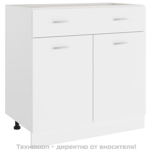 Шкаф с чекмеджета "Lyon", бял, 80x46x81,5 см, инженерно дърво