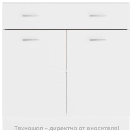 Шкаф с чекмеджета "Lyon", бял, 80x46x81,5 см, инженерно дърво