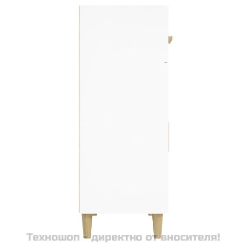 Сайдборд, бял, 69,5x34x89 см, инженерно дърво