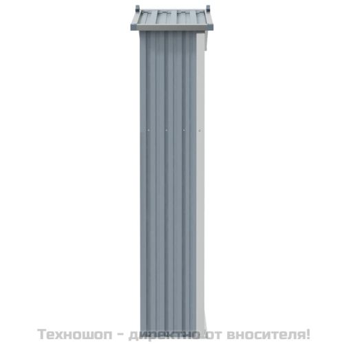 Градинска барака, сива, 116x45x175 см, поцинкована стомана
