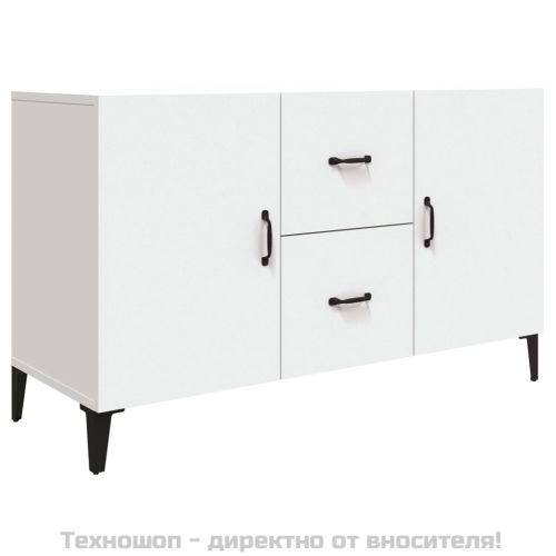 Сайдборд, бял, 100x36x60 см, инженерно дърво