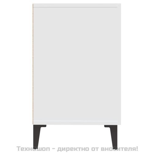 Сайдборд, бял, 100x36x60 см, инженерно дърво