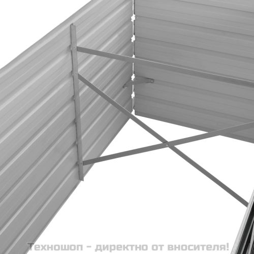 Градинска висока леха антрацит 320x80x45 см поцинкована стомана