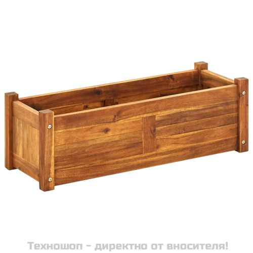Градинска повдигната леха, акациево дърво, 76x27,6x25 см