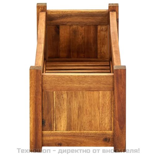 Градинска повдигната леха, акациево дърво, 76x27,6x25 см