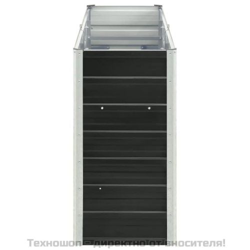 Градинска висока леха поцинкована стомана 240x40x77 см антрацит