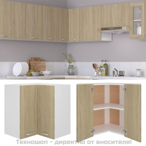 Ъглов шкаф за окачване "Lyon", дъб сонома, 57x57x60 см, инженерно дърво