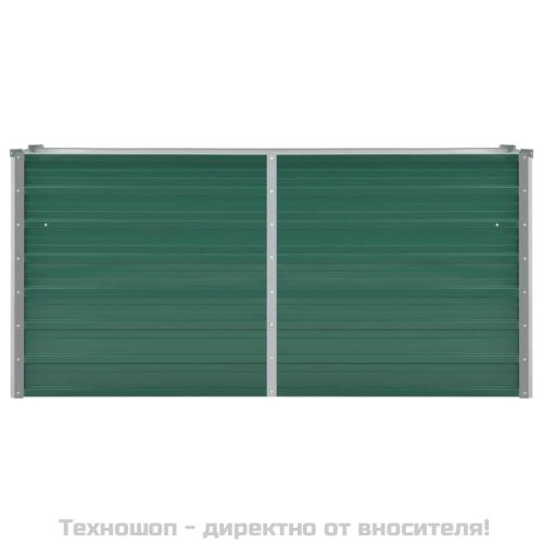 Градинска висока леха поцинкована стомана 160x40x77 см зелена