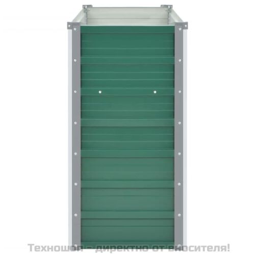 Градинска висока леха поцинкована стомана 160x40x77 см зелена