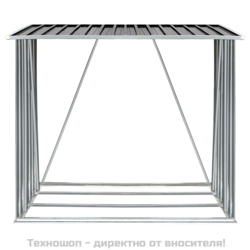 Навес за дърва, поцинкована стомана, 163x83x154 см, антрацит