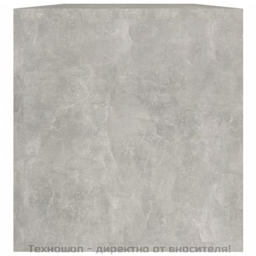 Шкаф за винилови плочи бетонно сив 71x34x36 см инженерно дърво