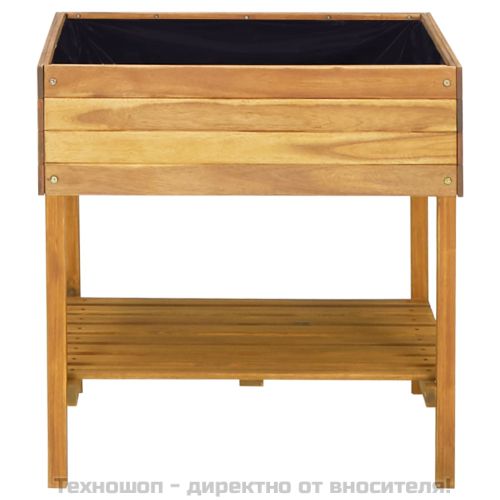 Градински плантер на стойка, 78,5x58,5x78,5 см, акация масив